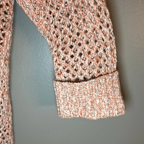 Madewell Marled Plaza Pullover Sweater, Sz XS, Marled Coral, Cotton Top - Picture 6 of 10